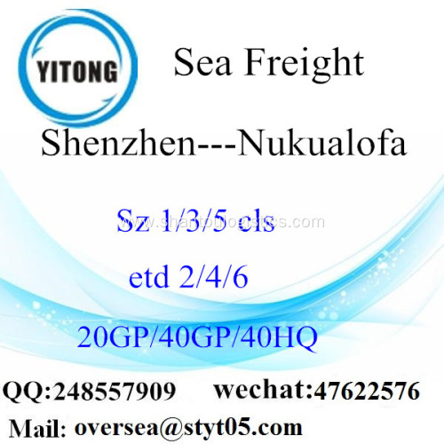 Shenzhen Port Sea Freight Shipping To Nukualofa